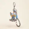 Devon Cat keychain featuring gray cat with aviator goggles helmet and small bell