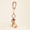 Devon Cat keychain featuring a cute cat in turtle costume with brown carabiner clip