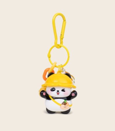 Yellow cute panda keychain