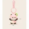 The Size of Pink cute panda keychain
