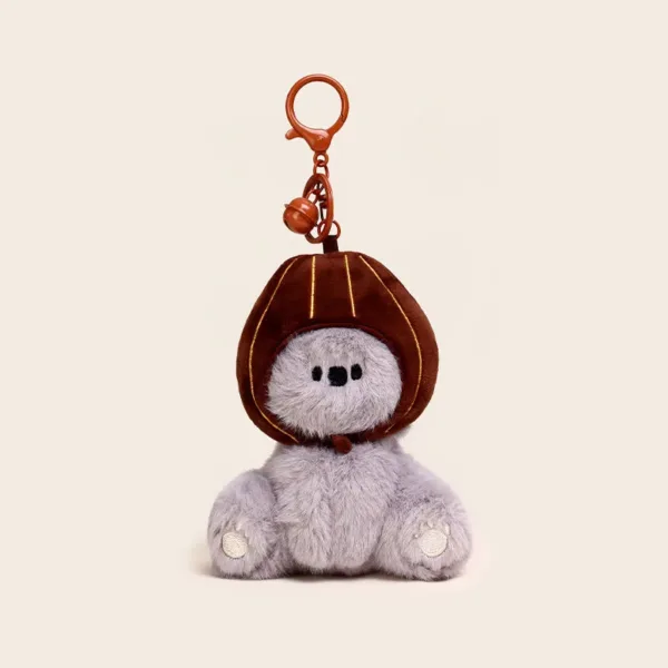Grey Koala wearing hat keychain