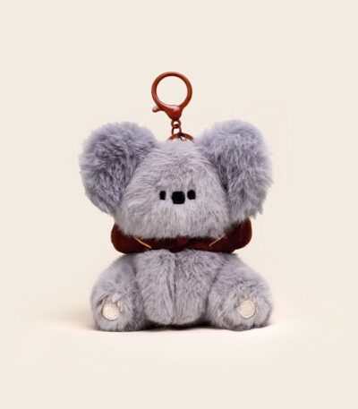 Grey Koala wearing hat keychain