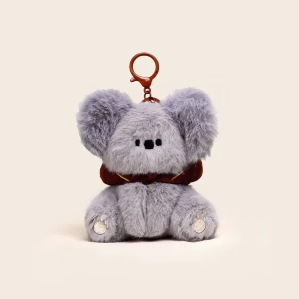 Grey Koala wearing hat keychain