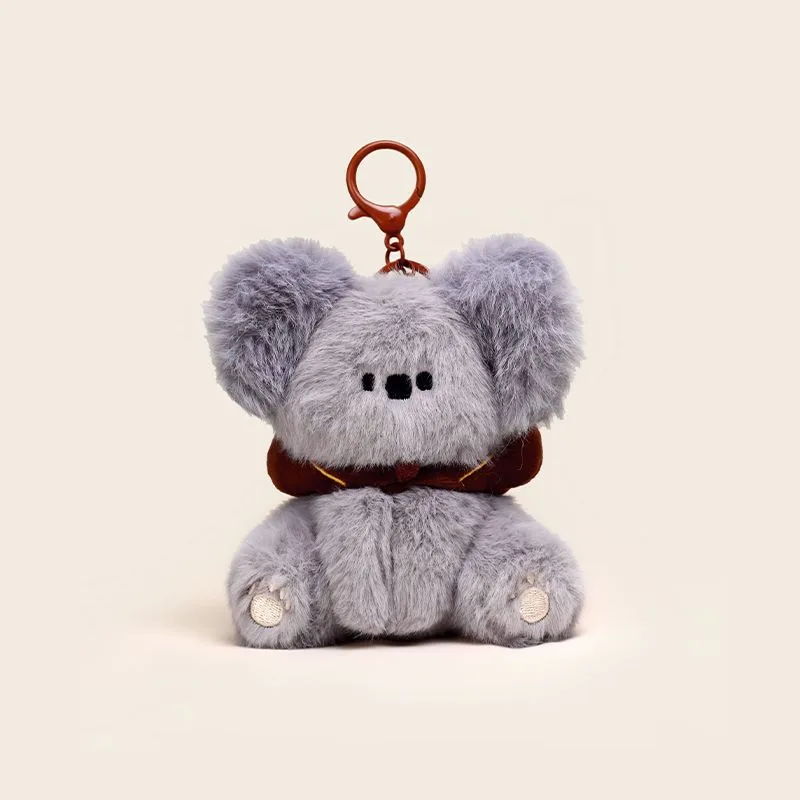 Grey Koala wearing hat keychain