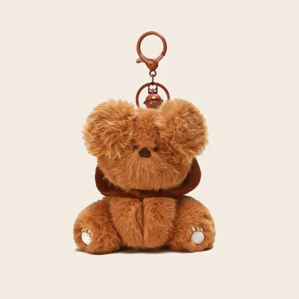 Orange Koala wearing hat keychain