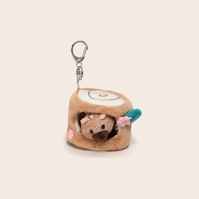 light brown Cute Groundhog Keychain