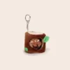 brown Cute Groundhog in house Keychain