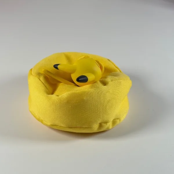 Pokémon Pikachu Ornament (3) Yellow rubber duck peeking out of a matching yellow fabric pouch