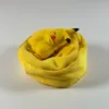 Pokémon Pikachu Ornament (4) Sleeping Pikachu figure resting in a yellow fabric bean bag cushion