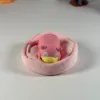 Pokémon Slowpoke Ornament (1) Sleeping pink Slowpoke Pokemon figure resting in soft pink plush bed