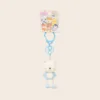 Cute polar bear keychain with blue clip and cartoon animal character packaging