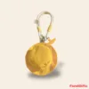 Yellow Corduroy Bucket Hat Keychain with Carabiner Clip Yellow corduroy bucket hat keychain with white carabiner clip and CRYLER branding, decorative bag accessory