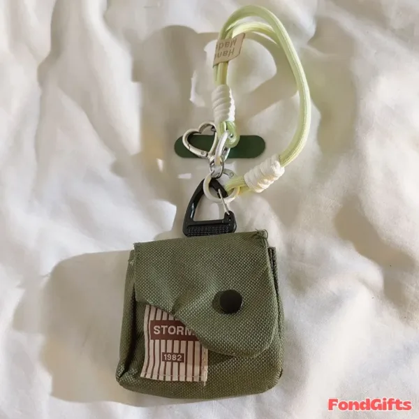 Trendy Aesthetic Keychain Pouch โ Braided Wristlet Bag Charm for AirPods & Keys Trendy Aesthetic Keychain Pouch โ Braided Wristlet Bag Charm for AirPods & Keys