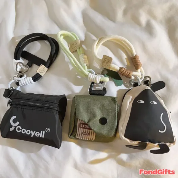 Trendy Aesthetic Keychain Pouch โ Braided Wristlet Bag Charm for AirPods & Keys Trendy Aesthetic Keychain Pouch โ Braided Wristlet Bag Charm for AirPods & Keys